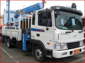 грузовик Hyundai 5tons model 2007 г с крановой установкой КМУ Dongyang SS1406s 5tons/made 2009 новая 5tons 18.5M