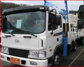 грузовик Hyundai 5tons model 2007 г с крановой установкой КМУ Dongyang SS1406s 5tons/made 2009 новая 5tons 18.5M