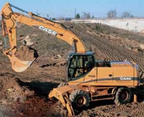 Колесный экскаватор CASE