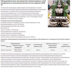 оборудование для производства прямошовных стальных труб высокочастотый сваркой(круглых и прямоугольных,квадратных)