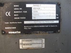   Komatsu PW160-7K 2006..