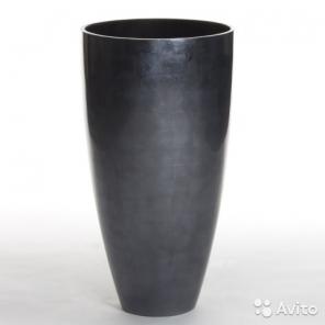  senza vase small dark silver, D40xH75