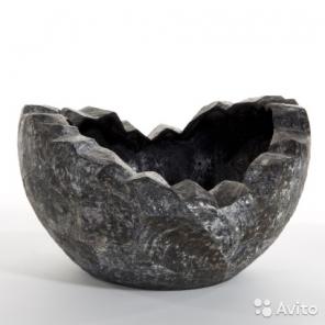  bowl black tab shell cracked - wavy bowl BLA
