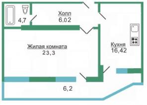 Продается 1-комнатная квартира в г. Анапа (новостройка).