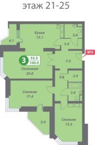 Продаётся 3-комн. квартира, 10 мин. трансп. от м. Проспект Вернадского, м. Юго-Западная
