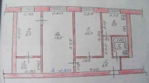 Продажа благоустроенной 3-к квартиры в центре Данкова Липецкой области