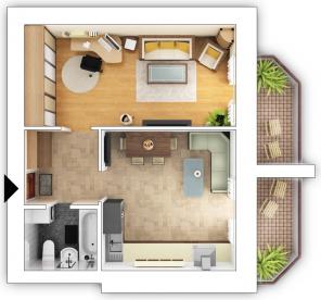 Продам 1-к квартиру в новостройке ЖК "Петровский квартал", 5 км от Киева