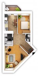 Двухуровневая 2-к квартира в новостройке ЖК "Петровский квартал", 5 км от Киева