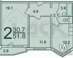 2-ух комнатная квартира от сбственника Бутово