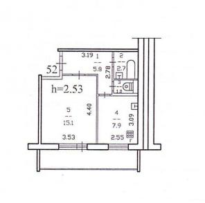 Череповец, 1 ком. кв. ЗШК Годовик. 3/5, 32,1 кв.м.