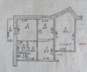 Двухкомнатная квартира в спальном районе Чаплыгина Липецкой области