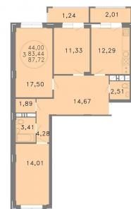 Продам 3-х комнатную квартиру в Краснодаре, ГМР