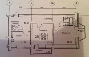 2-х комнатная квартира в доме бизнес-класса.