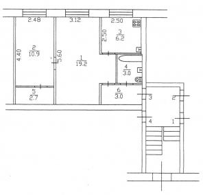 Двухкомнатная в пос. Оредеж, Лужского района