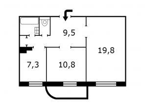 Продажа 2-к кв. 51 кв.м, СПб, Приморский район