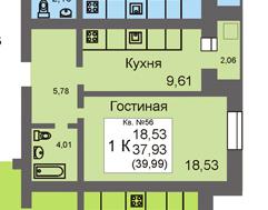 1-комнатная квартира в 10 микрорайоне, дом №2