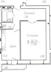 Продам 1 ком. квартиру в новостройке, Пономарева 1