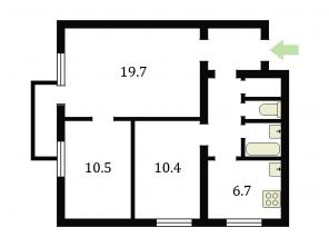 Продажа 3-к. кв. 60 кв.м, Фрунзенский р-н, СПб