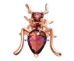 S925 Silver Ant Jewelry, Red, Black, Yellow - Colool