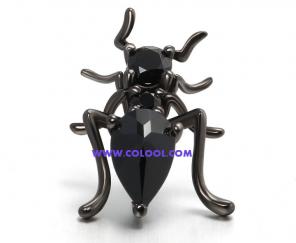 S925 Silver Ant Jewelry, Red, Black, Yellow - Colool