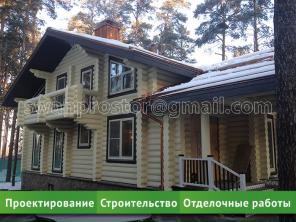 Строительство дома, бани, из оцилиндрованного бревна под ключ