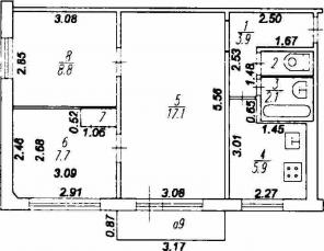 7,7кв.м, 2/5эт,в 3-хкомн.кв-ре, меб., б/поср., на1-2чел, 3-4 т.р.